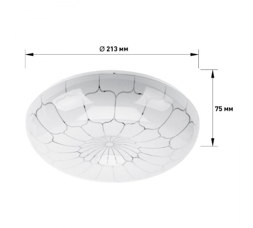 Светильник потолочный светодиодный Классик без ДУ SPB-6-12-4K Pautina 12Вт 4000K  Б0054065  ЭРА