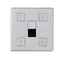 Simon 82 Накладка на сценарный контроллер освещения, S82 Detail алюминий  82048-93  Simon