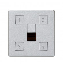 Simon 82 Накладка на сценарный контроллер освещения, S82 Detail алюминий  82048-93  Simon