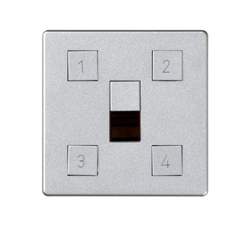 Simon 82 Накладка на сценарный контроллер освещения, S82 Detail алюминий  82048-93  Simon