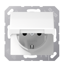 SCHUKO®-розетка 16 A / 250 B ~ с крышкой AS1521BFKLWW Jung