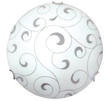 Светильник НПБ Морокко 300 01-139 М16 2х60Вт ЛН/КЛЛ/LED Е27 IP20 опал белый, клипсы хром  1005204322  Элетех