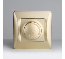 Светорегулятор поворотный (диммер) для светодиодных ламп, 125-250V, 200W (золотой)  201181  SPL