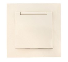 Валенсия розетка 1-местная с/з 16А кремова с крышкой и защ. штор. EKF  EWV10-124-20  EKF