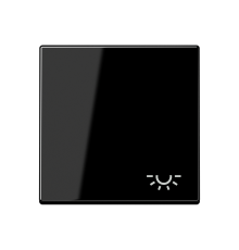 Клавиша с символом "освещение"; черная  A590LSW  Jung