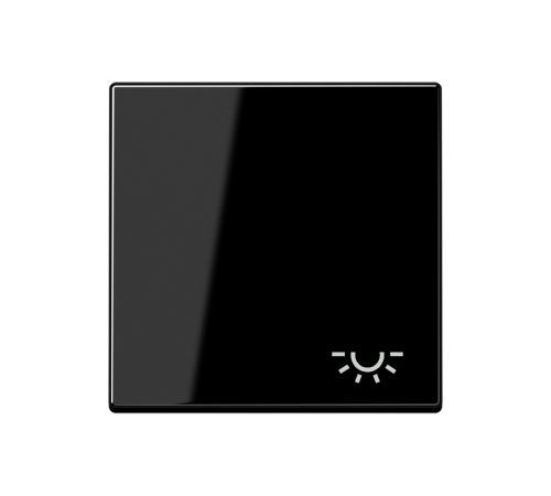 Клавиша с символом "освещение"; черная  A590LSW  Jung