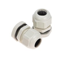 Кабельный ввод PG-16 (10-14мм) серый, комплект (2 шт/уп)  07-8016-A2  REXANT