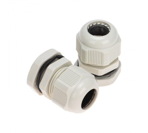 Кабельный ввод PG-16 (10-14мм) серый, комплект (2 шт/уп)  07-8016-A2  REXANT