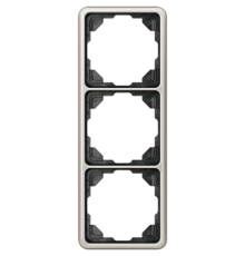 Рамка для вертикальной и горизонтальной установки, 3 поста; металл; платина; CD500  CD583PT  Jung