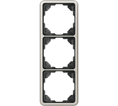 Рамка для вертикальной и горизонтальной установки, 3 поста; металл; платина; CD500  CD583PT  Jung