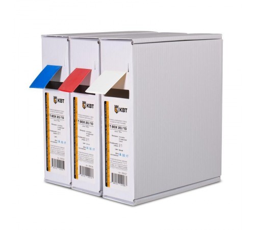 Термоусаживаемя трубка в евро-боксеT-BOX 12/6 зеленый (10м)  65625  КВТ