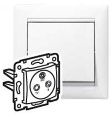 Valena Белый Розетка TV-FM-SAT проходная 2400 МГц 14 дБ  774437  Legrand