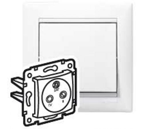 Valena Белый Розетка TV-FM-SAT проходная 2400 МГц 14 дБ  774437  Legrand