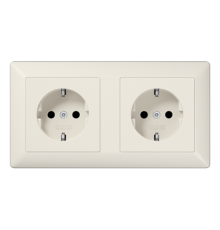 Механизм двух SCHUKO-розеток для кабель-каналов, монолит с рамкой  AS1522  Jung