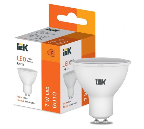 Лампа светодиодная PAR16 600lm 3000K GU10  LL-I-PAR16-7-230-30-GU5  IEK