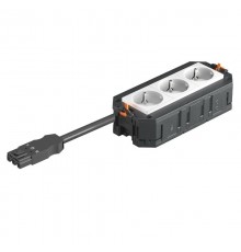 Рамка 3-модульная с розетками 3 белые 16А 250В 2К+З, штекер WINSTA MIDI  7404611  OBO Bettermann