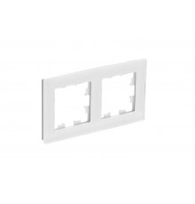 AtlasDesign Nature Белый Рамка 2-ая, натуральное стекло  ATN360102  SE