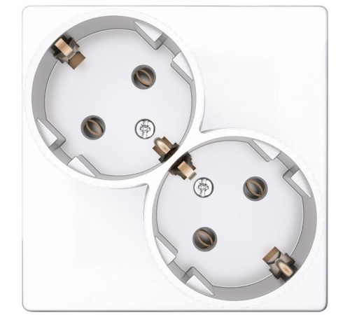 Simon 24 Белый Розетка 2х2К+З Schuko   2450459-030  Simon