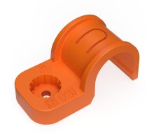 Крепеж-скоба пластиковая односторонняя для прямого монтажа  атмосферостойкая оранжевая в п/э d20 мм (50шт/600шт уп/кор)  PR13.1179  Промрукав