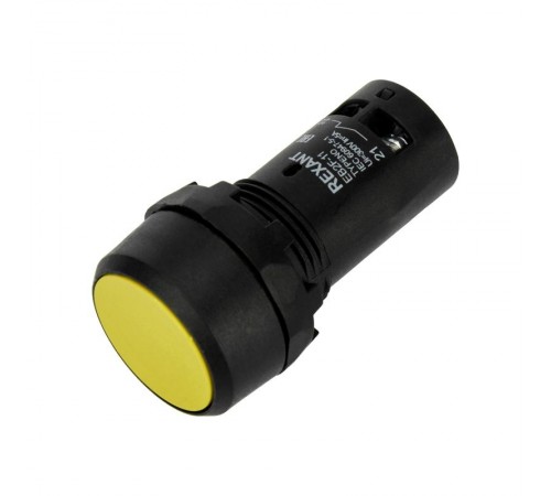 Кнопка EB22 возвратная желтая NO+NC 300 В  36-5532  REXANT