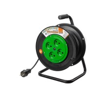 Удлинитель на катушке силовой народный 4 гнезда ПВС 4000 Вт б/з, 40м  SQ1307-0544  TDM
