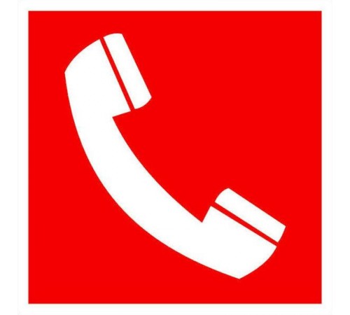Знак F 05 "Телефон для использования при пожаре" 200х200 мм, пленка самоклеящаяся ГОСТ Р 12.4.026-2015  an-f-05  EKF