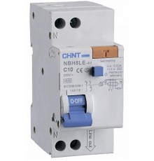 Выключатель автоматический дифференциального тока NBH8LE-40 1P+N 10A 30mA х-ка С 4,5кА (R)  206061  CHINT