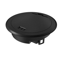 Лючок GES R2, пылевлагостойкий IP66, IK10, нагрузка до 2039 кг, 40х140 мм (металл черный RAL 9005)  7408847  OBO Bettermann