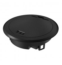 Лючок GES R2, пылевлагостойкий IP66, IK10, нагрузка до 2039 кг, 40х140 мм (металл черный RAL 9005)  7408847  OBO Bettermann