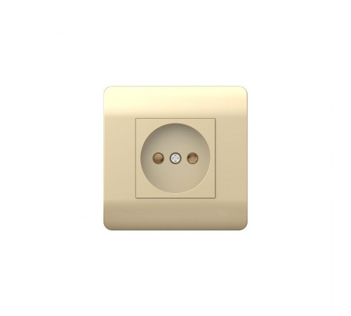 Розетка б/з со шторками, 16А, шампань(NEW3-E)  431408  CHINT