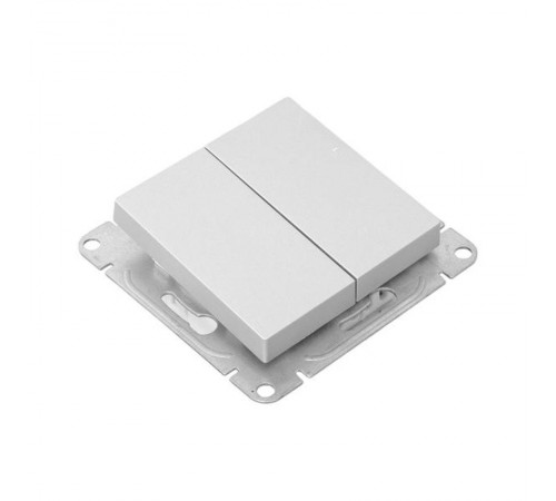 Механизм выключателя, двухклавишный, перекрёстный, алюминий Эпика EKF  UP1-SWA-22  EKF