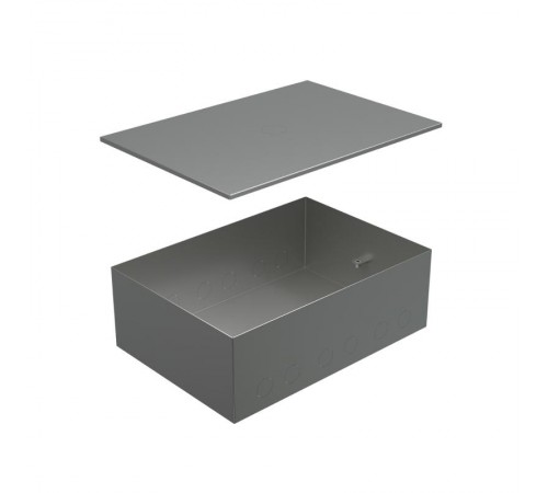 BOX/8-12 Металлическая  коробка с крышкой для заливки в пол 309х217х105мм, для люков 70083, 70012  70181  Ecoplast