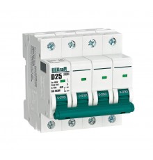 Выключатель автоматический без теплозащиты четырехполюсный ВА-103М 4P 25А характеристика D 6кА  12567DEK  Dekraft