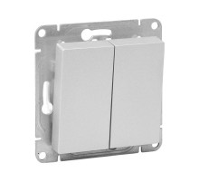 Механизм выключателя, двухклавишный, перекрёстный, алюминий Эпика EKF  UP1-SWA-22  EKF