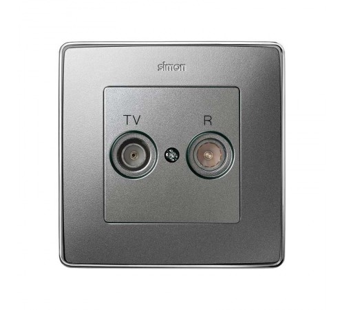 Simon 82 Накладка на розетку R-TV+SAT, S82 Detail алюминий  82053-93  Simon