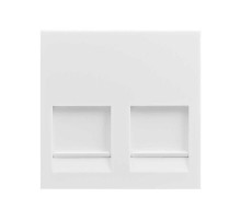 Simon S400 Адаптер со шторками 2 RJ45 Infra+, белый, Simon 400  40015089-030  Simon