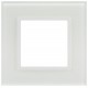 Рамка для розеток и выключателей Elegance 14-5101-01М на 1 пост, стекло, белый матовый+бел.  Б0065832  ЭРА