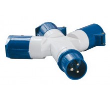 Адаптер трехлучевой 1013 2Р+РЕ 16А 250В IP44 АП-102   26081DEK  DEKraft