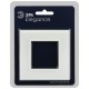 Рамка для розеток и выключателей Elegance 14-5101-01М на 1 пост, стекло, белый матовый+бел.  Б0065832  ЭРА