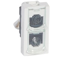 Розетка RJ 45 с разветвителем - Программа Mosaic - Телефон/телефон - UTP - 45 контактов - 1 модуль - LCS  076535  Legrand