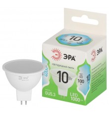 Лампа светодиодная  GREEN LINE LED MR16-10W-840-GU5.3 GL GU5.3 10 Вт софит яркий белый свет  Б0067064  ЭРА