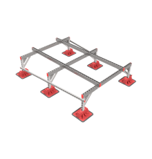 Опорная конструкция для установки оборудования TECHNORAPTOR LIGHTFOOT 1500х2000 тип 2  KM-TR-LTF-SSEI-1500-2000-2  КМ - профиль