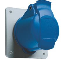 Розетка панельная с прямым унифицированным фланцем 232RU4, 32A, 2P+E, IP44, 4ч  2CMA193241R1000  ABB