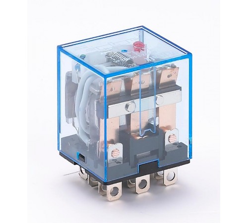 Промежуточное реле 3 конт. с инд. LED 10А 12В AC ПР-  23207DEK  DEKraft