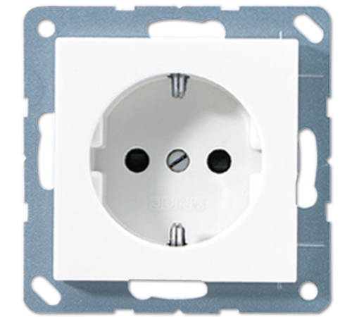 Розетка SCHUKO®; термопласт; белый  EP1420WW  Jung