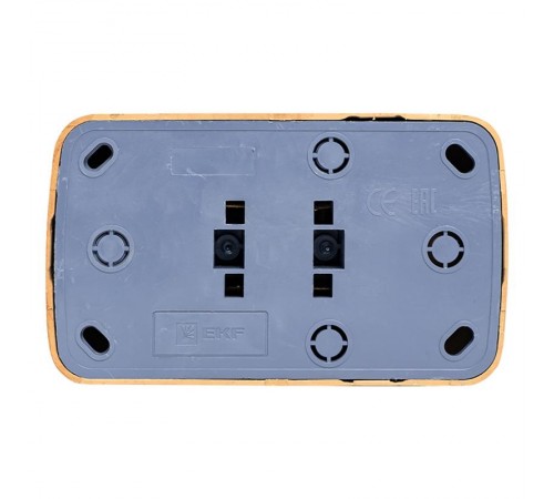 Розетка 2-местная ОП Минск 10А без заземления светлое дерево EKF  EGR10-102-30  EKF