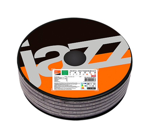 Лента светодиодная 220В MVS-2835/60-IP68-220V- G-катушка 100m зеленый (без аксессуаров, цена за метр)  .5004283A  Jazzway