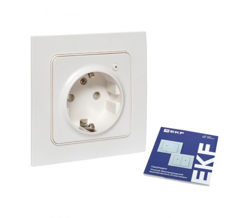 Умная розетка Стокгольм 1-местная 16А белый Zigbee  СonnectRCS-ST16-WD-ZBEKF