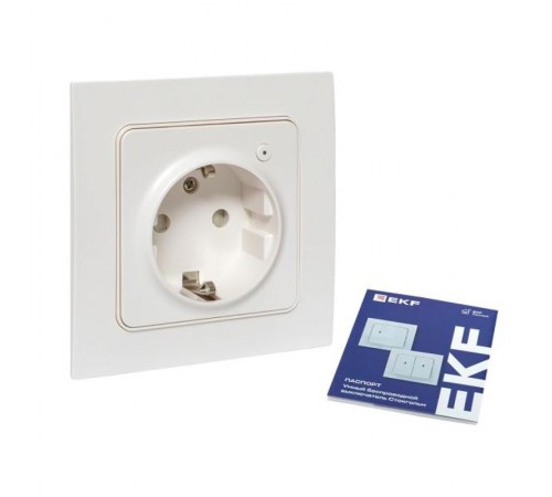 Умная розетка Стокгольм 1-местная 16А белый Zigbee  СonnectRCS-ST16-WD-ZBEKF