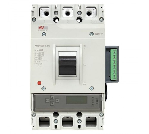 Выключатель автоматический AV POWER-3/3 400А 50kA ETU6.2  mccb-33-400-6.2-av  EKF